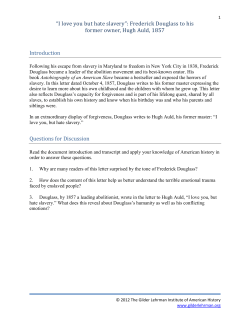 I love you but hate slavery - The Gilder Lehrman Institute of