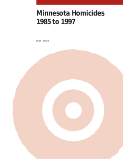 Minnesota Homicides 1985 to 1997