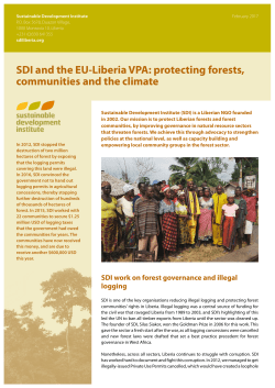 SDI and the EU-Liberia VPA: protecting forests, communities and the