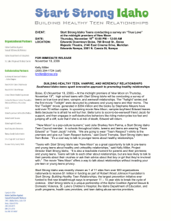 Start Strong Idaho Teens conducting a survey on &ldquo;True Love&rdquo;