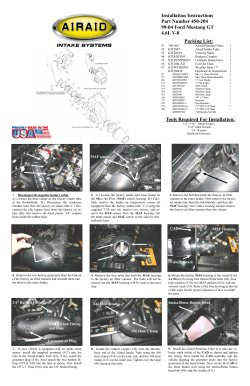 Installation Instructions Part Number 450-204 99