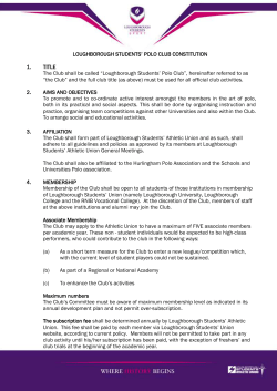 LOUGHBOROUGH STUDENTS` POLO CLUB CONSTITUTION 1