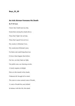 Boys_S5_69 An Irish Airman Foresees His Death