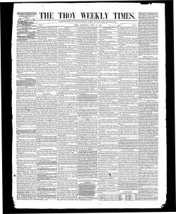 the troy weekly times. - NYS Historic Newspapers