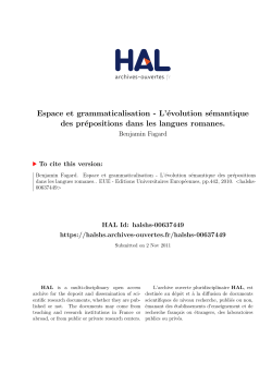 Espace et grammaticalisation - L`&eacute;volution s&eacute;mantique - HAL