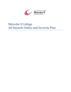 Malcolm X College All Hazards Safety and Security Plan