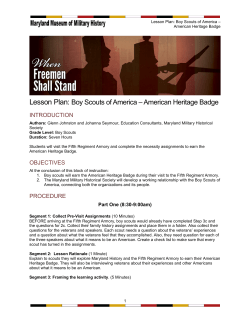 Lesson Plan: Boy Scouts of America &ndash; American Heritage Badge