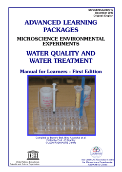 microscience environmental experiments, water quality