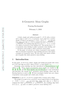 $ k $-geometric graphs