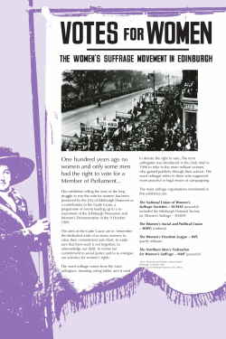the women`s suffrage movement in edinburgh