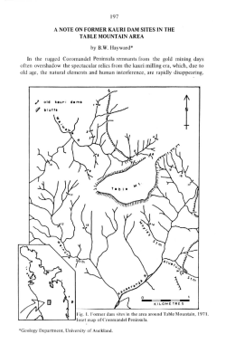 197 A NOTE ON FORMER KAURI DAM SITES IN THE TABLE