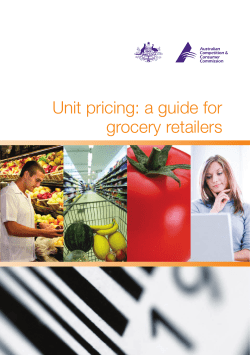 Unit pricing: a guide for grocery retailers