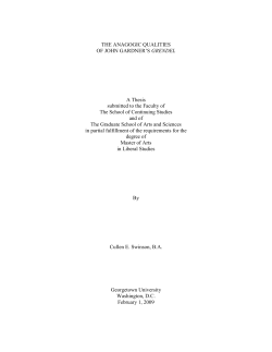 THE ANAGOGIC QUALITIES OF JOHN GARDNER`S GRENDEL A