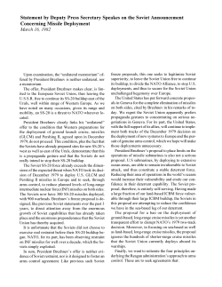 Reagan on Intermediate Nuclear Forces, Nuclear `Freeze`