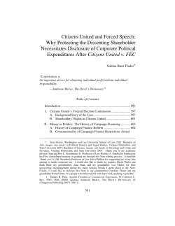 Citizens United and Forced Speech