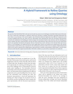 A Hybrid Framework to Refine Queries using Ontology