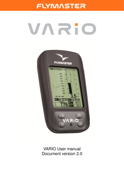 Flymaster VARIO manual EN v2.0