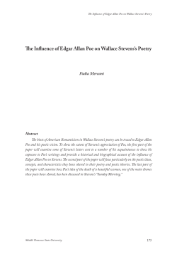 The Influence of Edgar Allan Poe on Wallace Stevens`s Poetry