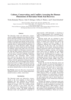 Culture, Conservation, and Conflict: Assessing the Human