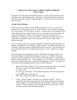 Using Arrays and Vectors to Make Graphs In