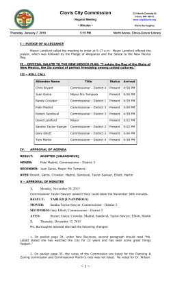 Clovis City Commission - City of Clovis, New Mexico