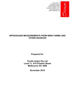 INFRASOUND MEASUREMENTS FROM WIND FARMS AND
