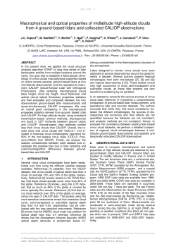 Macrophysical and optical properties of midlatitude high