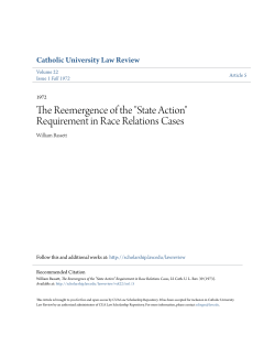 "State Action" Requirement in Race Relations Cases