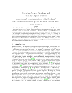 Modeling Organic Chemistry and Planning Organic Synthesis