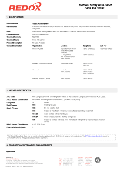 MSDS Soda Ash