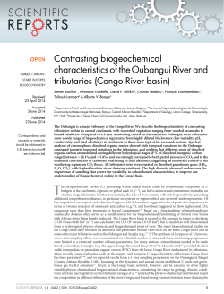 Contrasting biogeochemical characteristics of the Oubangui River