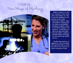 OSHA: New Ways of Working