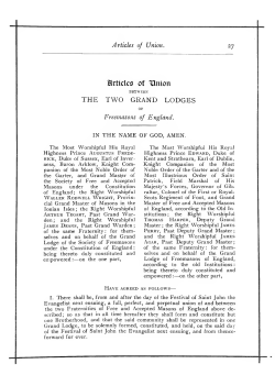 Articles of Union 1813 Printed text