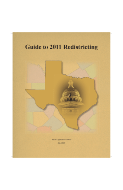 Guide to 2011 Redistricting