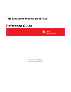 TMS320x2803x Piccolo Boot ROM Reference Guide (Rev. A