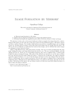 Image Formation by Mirrors