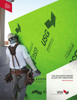 USG Securock&reg; Brand Glass-Mat Sheathing Installation Guide