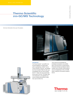 irm-GC/MS Technology - Thermo Fisher Scientific