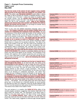 Paper 1 &ndash; Example Prose Commentary Higher Level May 2008