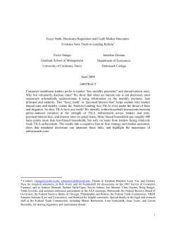 Fuzzy Math, Disclosure Regulation and Credit Market Outcomes