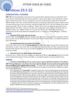 Leviticus 23:1-22