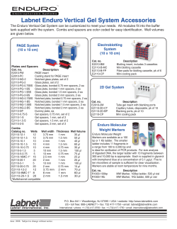 ENDURO&trade; Electrophoresis Accessories