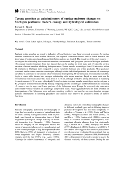 Testate amoebae as paleoindicators of surface