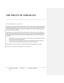 THE TREATY OF VERSAILLES