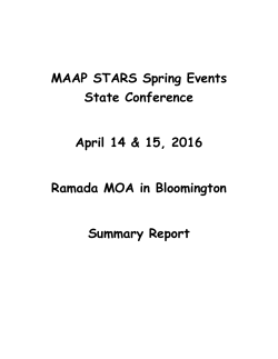 MAAP STARS Spring Events State Conference