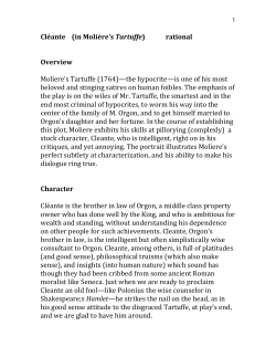 Cl&eacute;ante (in Moli&egrave;re`s Tartuffe)