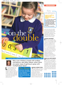 Learning MultplicationFacts