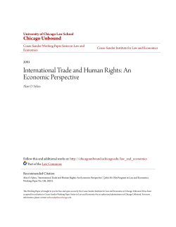 International Trade and Human Rights: An Economic Perspective