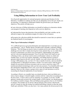 Using Billing Information to Grow Your Lab Profitably