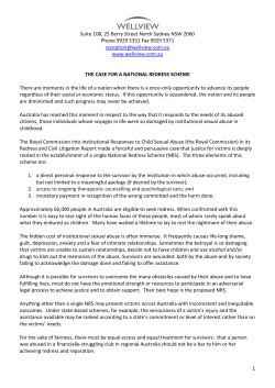 the case for a national redress scheme